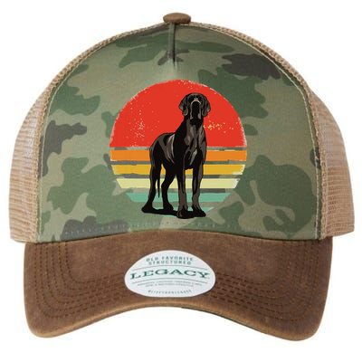 Great Dane Dog Lover Retro Vintage 70s Dog Pet Legacy Tie Dye Trucker Hat