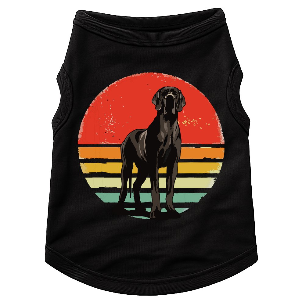 Great Dane Dog Lover Retro Vintage 70s Dog Pet Doggie Tank