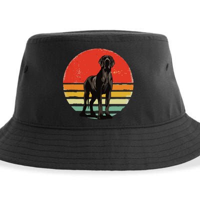 Great Dane Dog Lover Retro Vintage 70s Dog Pet Sustainable Bucket Hat