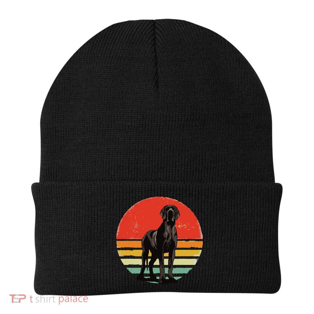 Great Dane Dog Lover Retro Vintage 70s Dog Pet Beanie