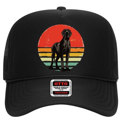 Great Dane Dog Lover Retro Vintage 70s Dog Pet Trucker Hat