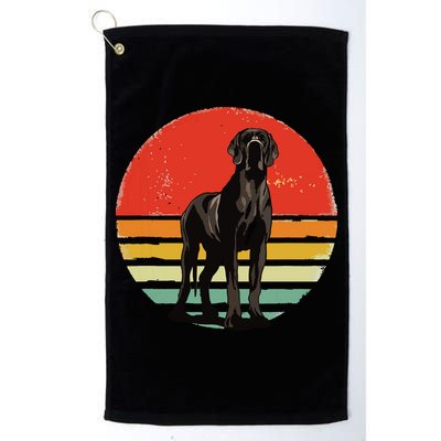 Great Dane Dog Lover Retro Vintage 70s Dog Pet Golf Towel
