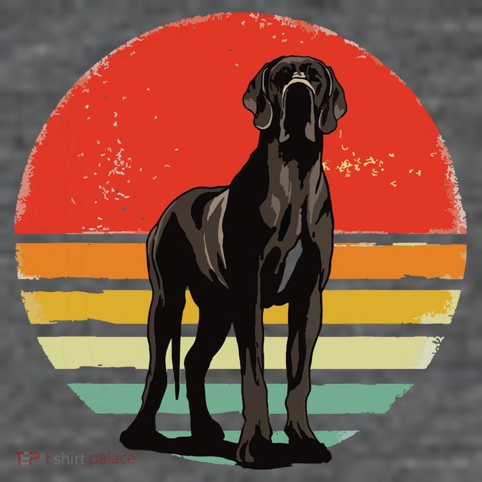 Great Dane Dog Lover Retro Vintage 70s Dog Pet Flatbill Hat