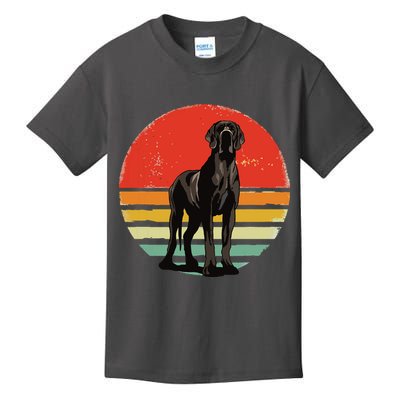 Great Dane Dog Lover Retro Vintage 70s Dog Pet Kids T-Shirt