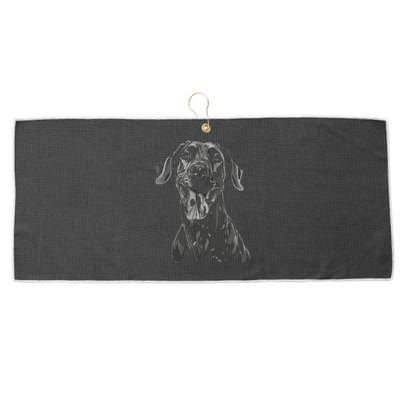 Great Dane Dog Animal Graphic Tees For Men Women Large Microfiber Waffle Golf Towel