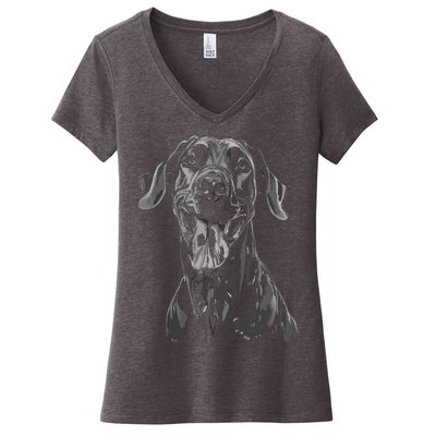 Great Dane Dog Animal Graphic Tees For Men Women Women's V-Neck T-Shirt