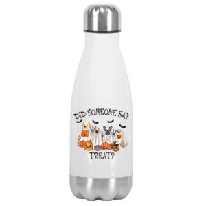 Ghost Dogs Did Someone Say Treat Stainless Steel Insulated Water Bottle