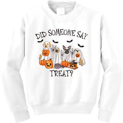 Ghost Dogs Did Someone Say Treat Kids Sweatshirt