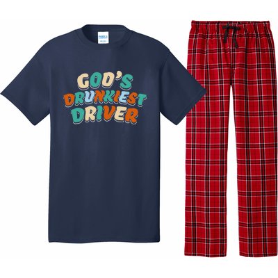 God Drunkest Driver Funny Driver Funny Meme Pajama Set