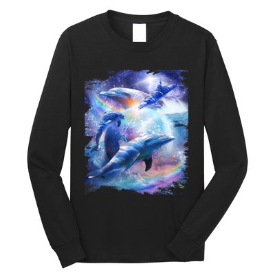 Galaxy Dolphin Dolphins In Space Long Sleeve Shirt