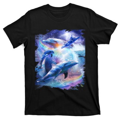 Galaxy Dolphin Dolphins In Space T-Shirt