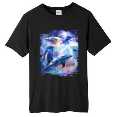 Galaxy Dolphin Dolphins In Space Tall Fusion ChromaSoft Performance T-Shirt