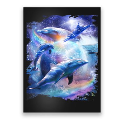 Galaxy Dolphin Dolphins In Space Poster