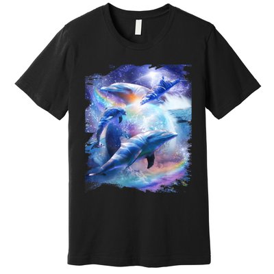 Galaxy Dolphin Dolphins In Space Premium T-Shirt