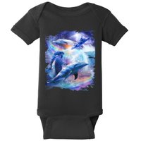 Galaxy Dolphin Dolphins In Space Baby Bodysuit