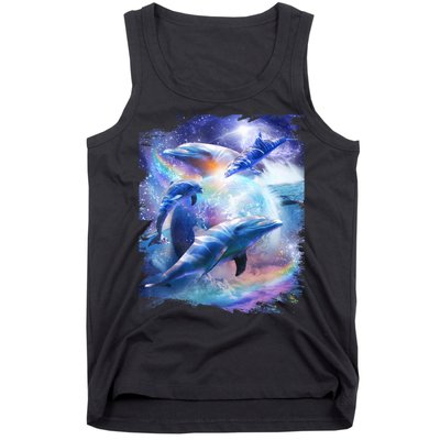 Galaxy Dolphin Dolphins In Space Tank Top