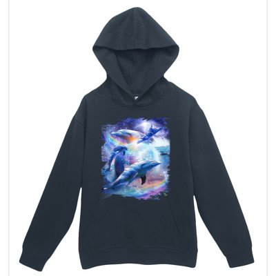 Galaxy Dolphin Dolphins In Space Urban Pullover Hoodie