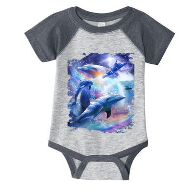 Galaxy Dolphin Dolphins In Space Infant Baby Jersey Bodysuit