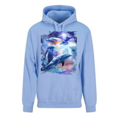 Galaxy Dolphin Dolphins In Space Unisex Surf Hoodie