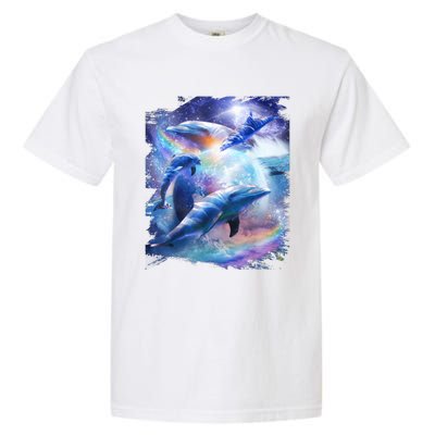 Galaxy Dolphin Dolphins In Space Garment-Dyed Heavyweight T-Shirt