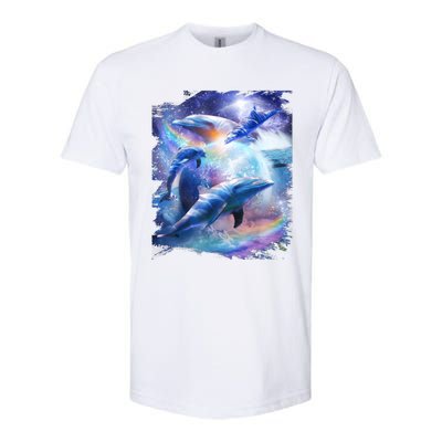 Galaxy Dolphin Dolphins In Space Softstyle CVC T-Shirt