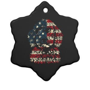 Goldendoodle Doodle Dad American Flag Patriotic Dog Lover Ceramic Star Ornament