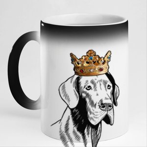 Great Dane Dog Wearing Crown 11oz Black Color Changing Mug