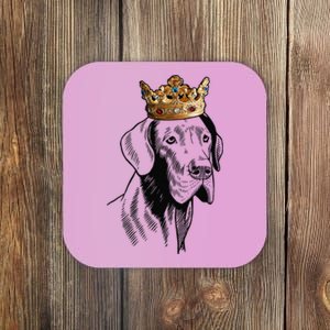 Great Dane Dog Wearing Crown Coaster