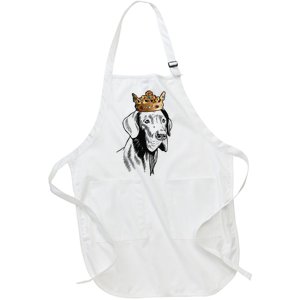 Great Dane Dog Wearing Crown Full-Length Apron With Pockets