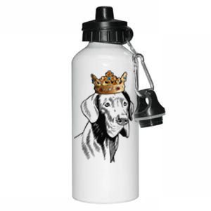 Great Dane Dog Wearing Crown Aluminum Water Bottle