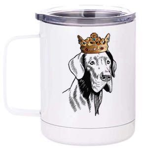 Great Dane Dog Wearing Crown 12 oz Stainless Steel Tumbler Cup