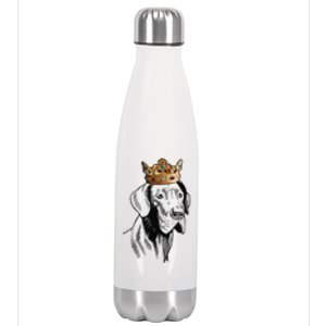 Great Dane Dog Wearing Crown Stainless Steel Insulated Water Bottle