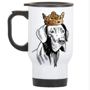 Great Dane Dog Wearing Crown Stainless Steel Travel Mug