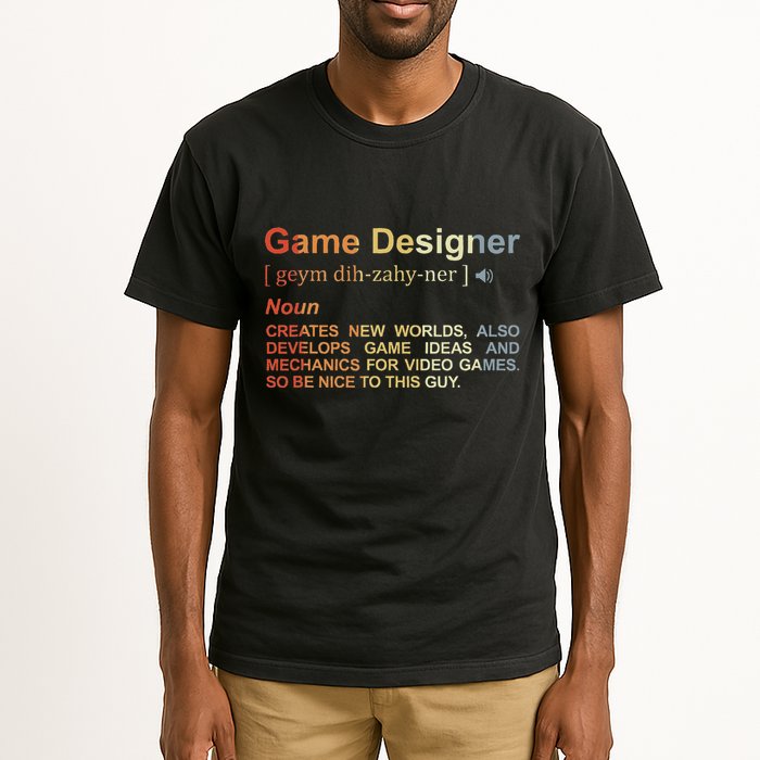 Game Designer Definition Game Programmer Game Dev Tall T-Shirt