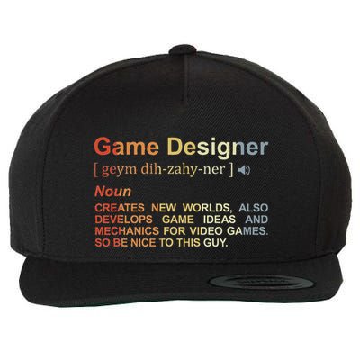 Game Designer Definition Game Programmer Game Dev Wool Snapback Cap