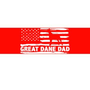 Great Dane Dad Distressed American Flag Patriotic Dog Bumper Sticker