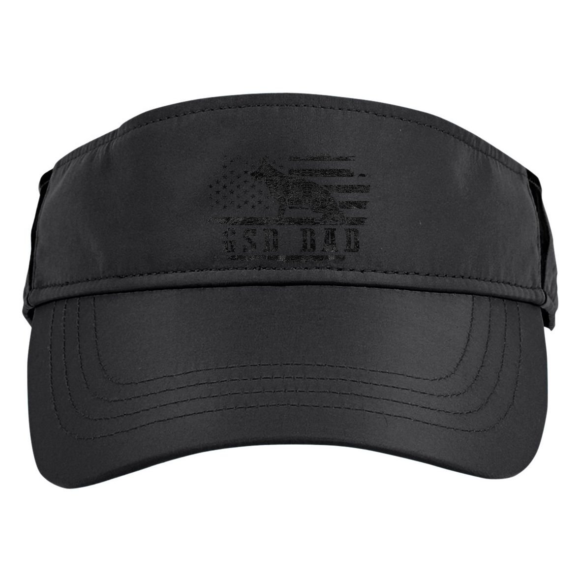 Gsd Dad Distressed American Flag German Shepherd Dog Adult Drive Performance Visor