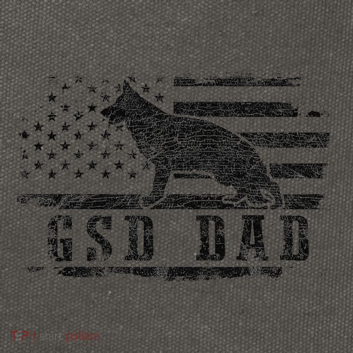 Gsd Dad Distressed American Flag German Shepherd Dog Cotton Canvas Backpack