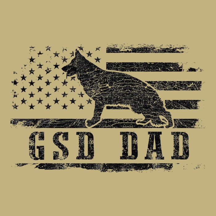 Gsd Dad Distressed American Flag German Shepherd Dog Cooling Performance Crew T-Shirt