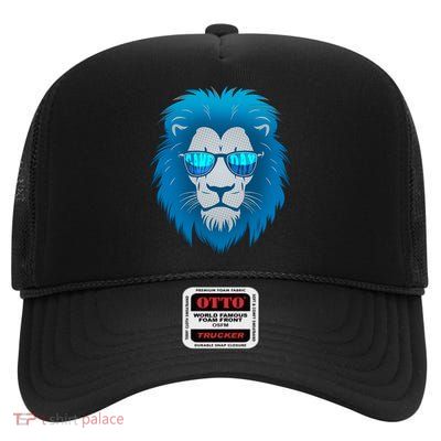 Game Day Detroit Football Sports Fan High Crown Mesh Back Trucker Hat