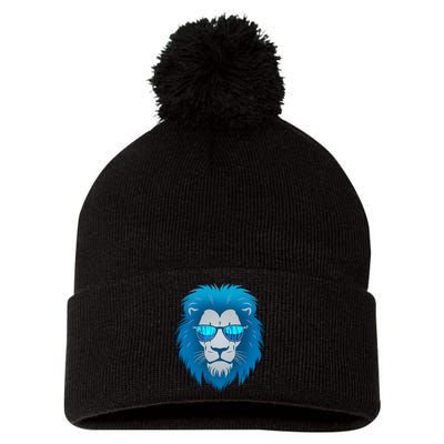 Game Day Detroit Football Sports Fan Pom Pom 12in Knit Beanie