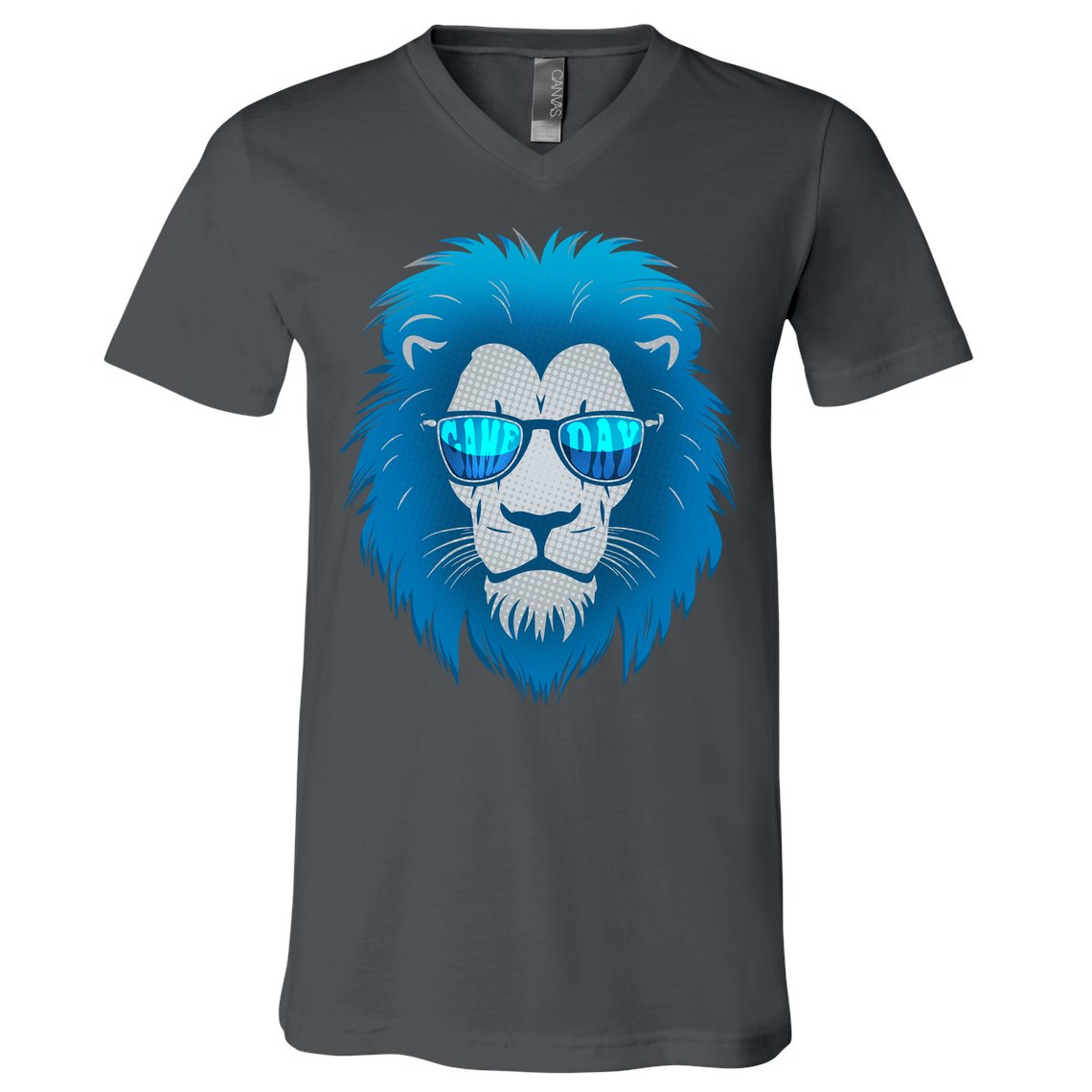 Game Day Detroit Football Sports Fan V-Neck T-Shirt