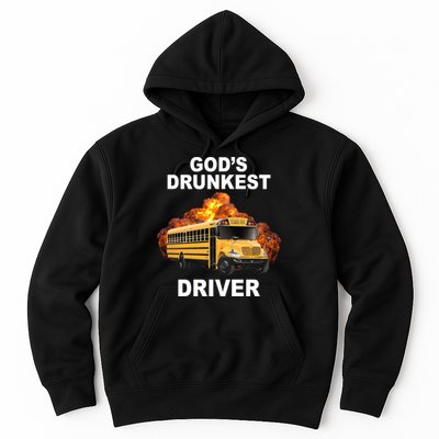 Gods Drunkest Driver Funny School Bus Hoodie