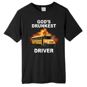 Gods Drunkest Driver Funny School Bus Tall Fusion ChromaSoft Performance T-Shirt