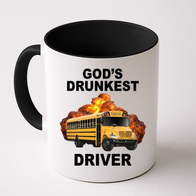 Gods Drunkest Driver Funny School Bus Mug