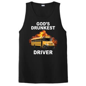 Gods Drunkest Driver Funny School Bus PosiCharge Competitor Tank