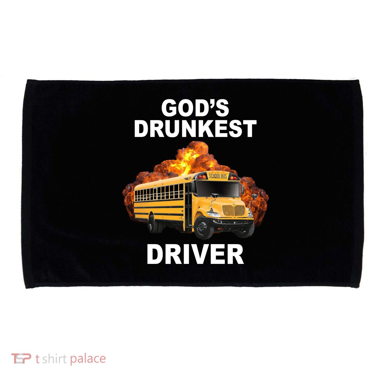 Gods Drunkest Driver Funny School Bus Microfiber Hand Towel