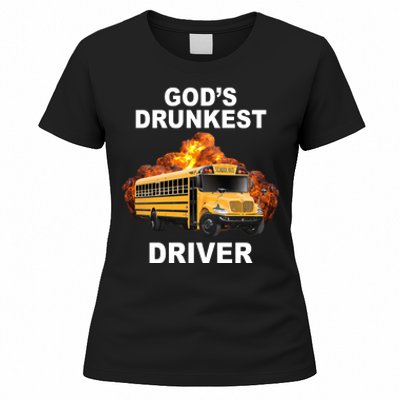 Gods Drunkest Driver Funny School Bus Women's T-Shirt