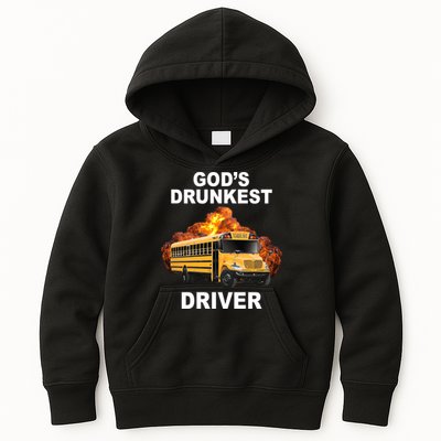 Gods Drunkest Driver Funny School Bus Kids Hoodie