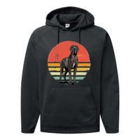 Great Dane Dog Lover Retro Vintage 70s Dog Pet Performance Fleece Hoodie